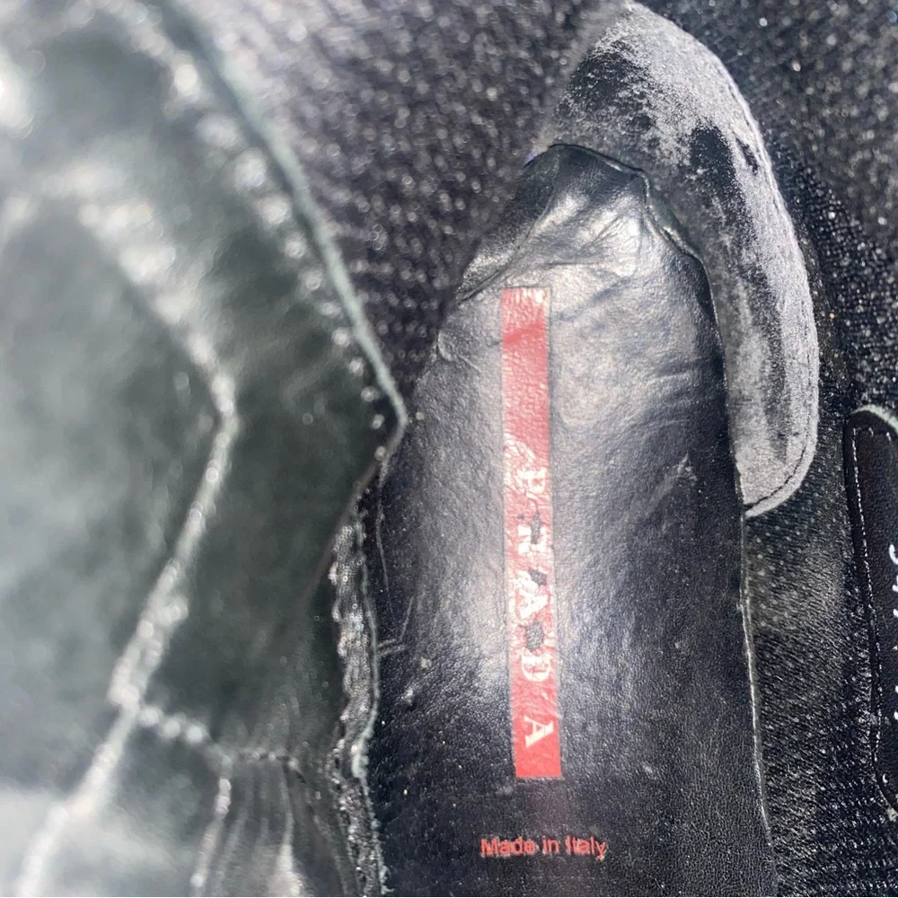 Prada high top sneakers/Boots.Black and Grey Size 11 - Picture 9 of 16